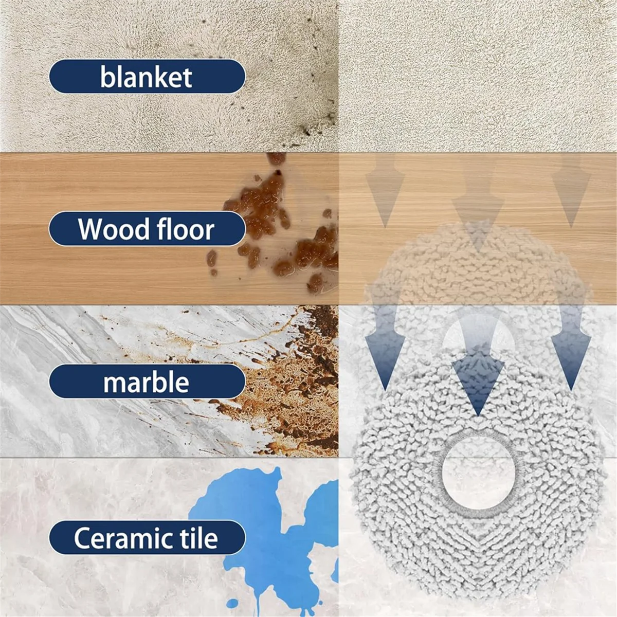 Тряпки для швабры ABBR с пластинами для швабры, запасные части для Ecovacs Deebot T20 Omni/T20e Omni, робот-пылесос, накладка для швабры, держатель для швабры