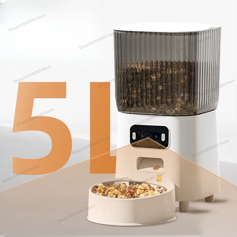 For Automatic Cat Feeder Dual Frequency 5G Quantitative Pet Intelligent Feeding Machine Dog Bowl