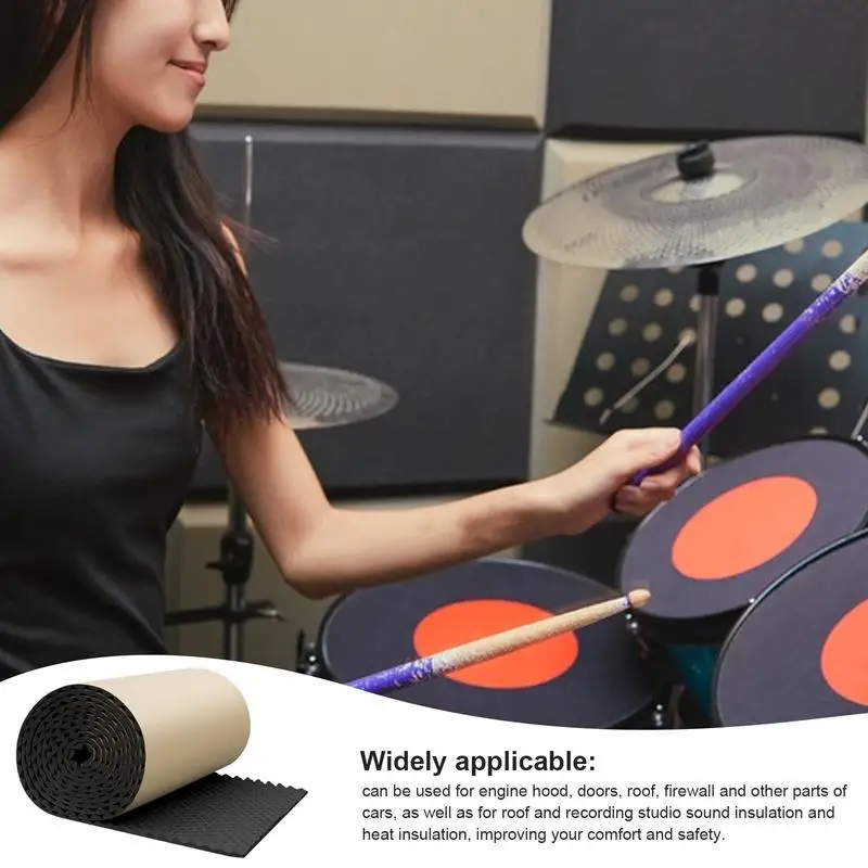 Sound Absorbing Panel Acoustic Sound Panels Dampening Pads Waterproof Sound Barrier Self Adhesive Sound Proof Padding Car Studio