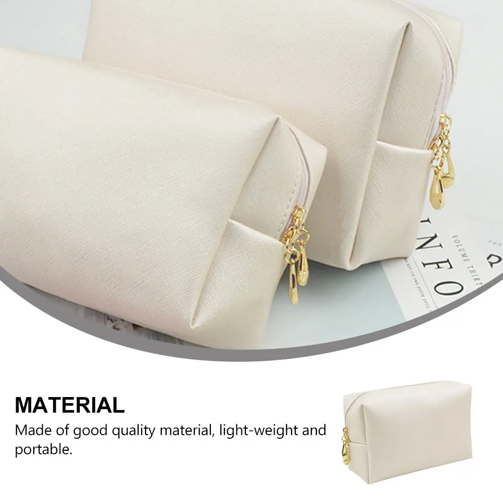 

1Pcs Premium PU Makeup Bag Square Pouch Water-Resistant Storage Handbag Ideal for Travel Daily Use Gift