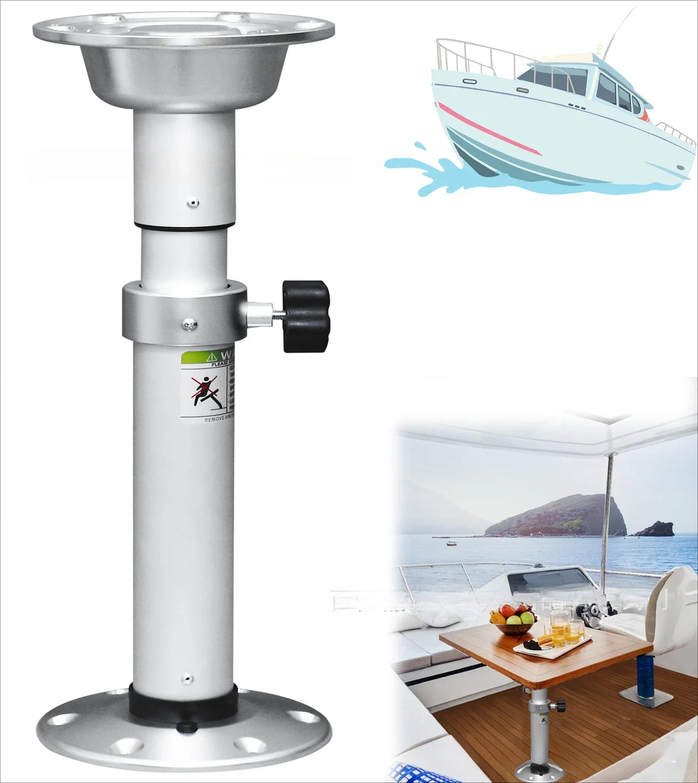 Removable Aluminum Caravan Leg Base Telescopic Mounting Frame 490-745mm Height Adjustable Legs  For Caravan Yachts