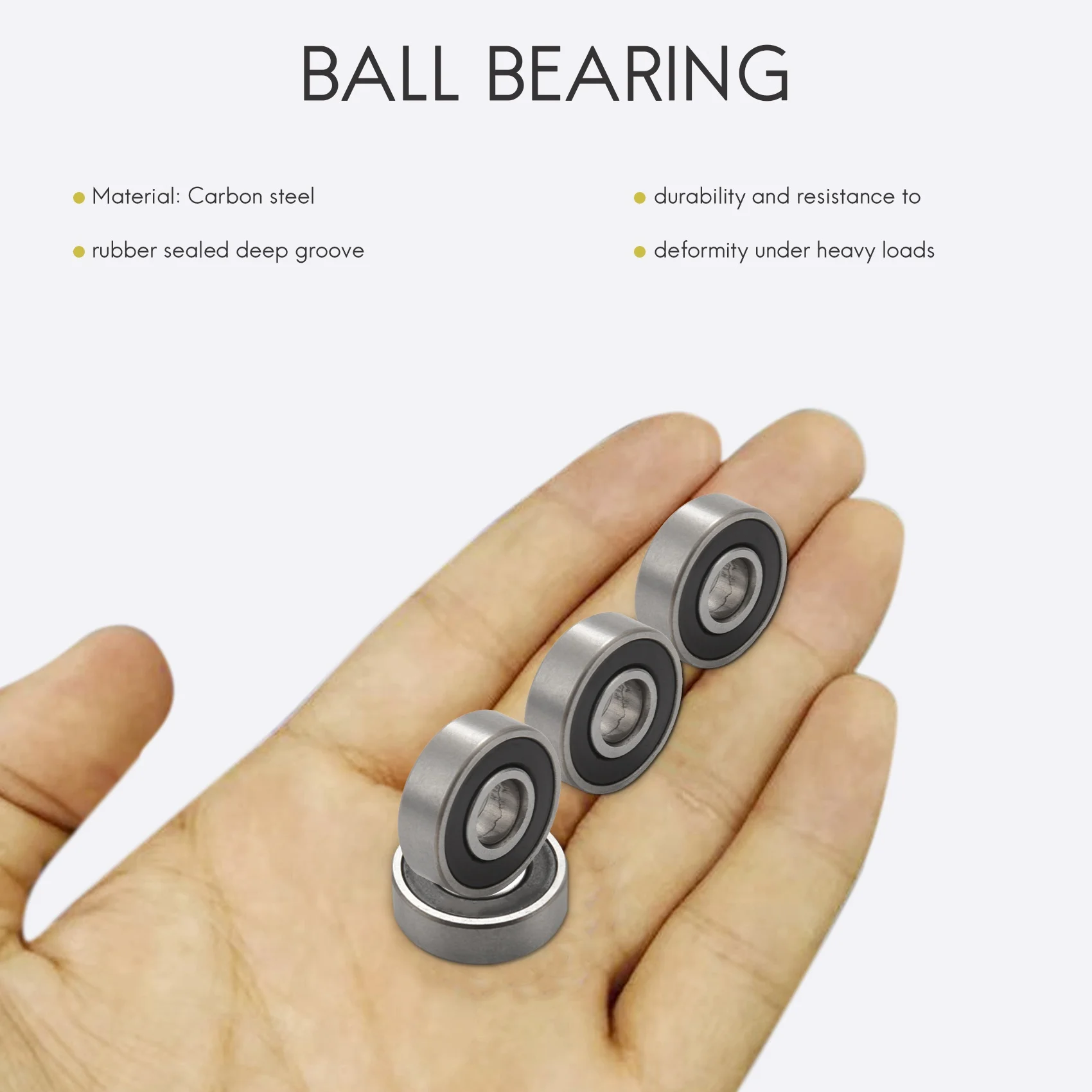 60 Pack 608-2RS Ball Bearing - Double Rubber Sealed Miniature Deep Groove Ball Bearings (8Mm X 22Mm X 7Mm)-[LUCK 9]