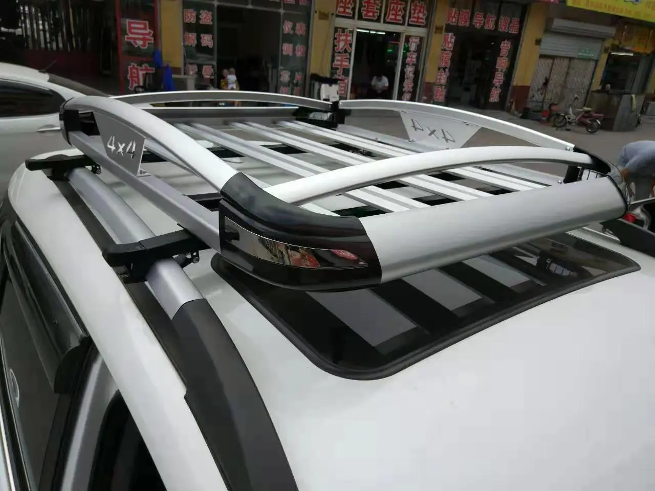 STLF YY-A-001 رائجة البيع الألومنيوم العالمي 4x4 رف سقف السيارة عبر شريط رف الأمتعة