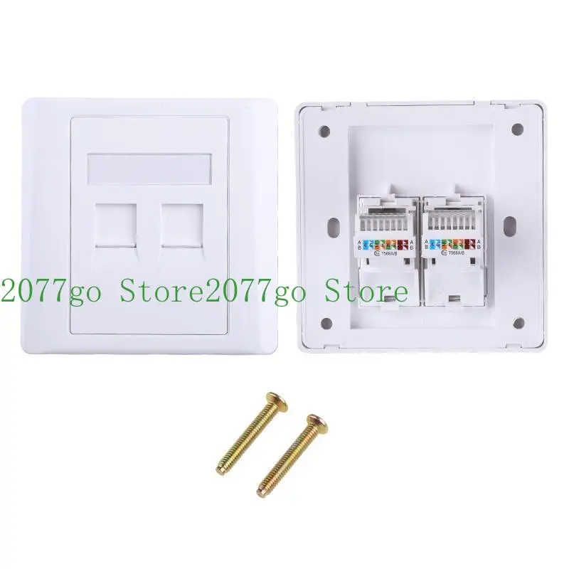 

Y1UD CAT6 RJ45 Wall Face Cover Four Port Internet Panel Extruded Wire LAN Socket For Tenda Switch