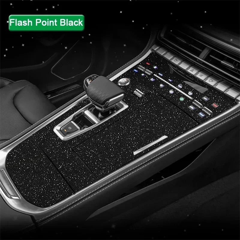 Car Interior Sticker For CHANGAN CS85 COUPE 2019-2023 Car Gear Panel Sticker Gear Box Protective Film Carbon Fiber Black Film