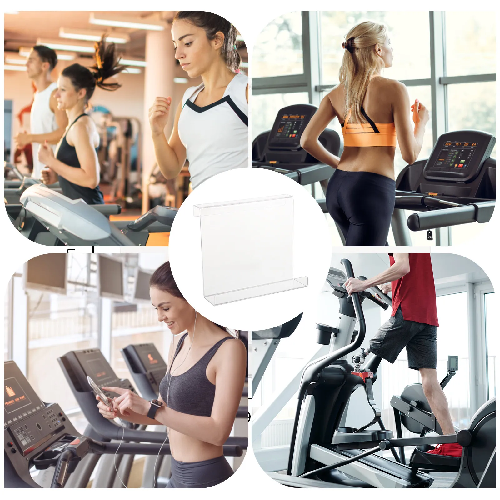 Acrylic Holder Treadmill Book Holder For Home Exercise Transparent Reading Tablets Ebooks Magazines