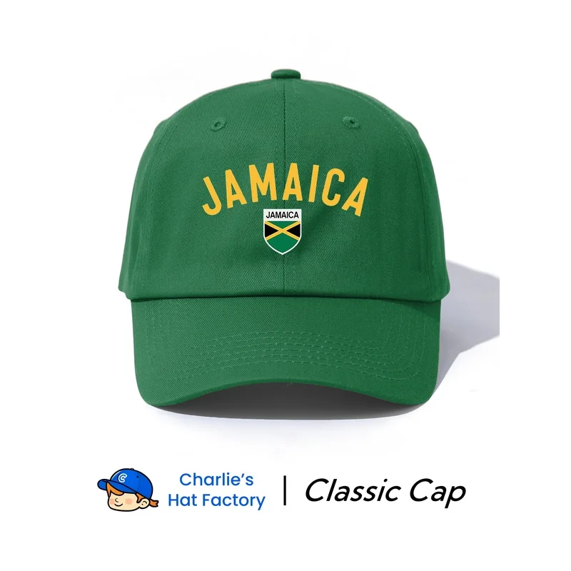 1 Pc JAMAICA Printed Baseball Cap, Stylish Trendy Classic Soft Sweatband Adjustable Size