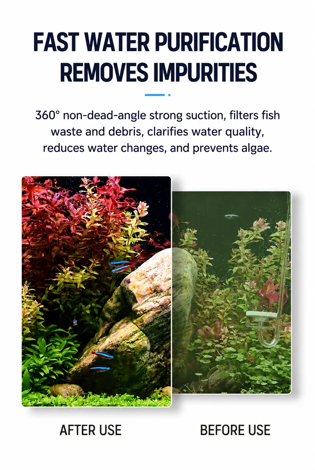 Aquarium Multifunktions-Filterpumpe, Tauchpumpe für Fischbecken, Sauerstoff-Aerator, Wasserwechselpumpe, Wellenmacher, Springbrunnenpumpe – Detail 4