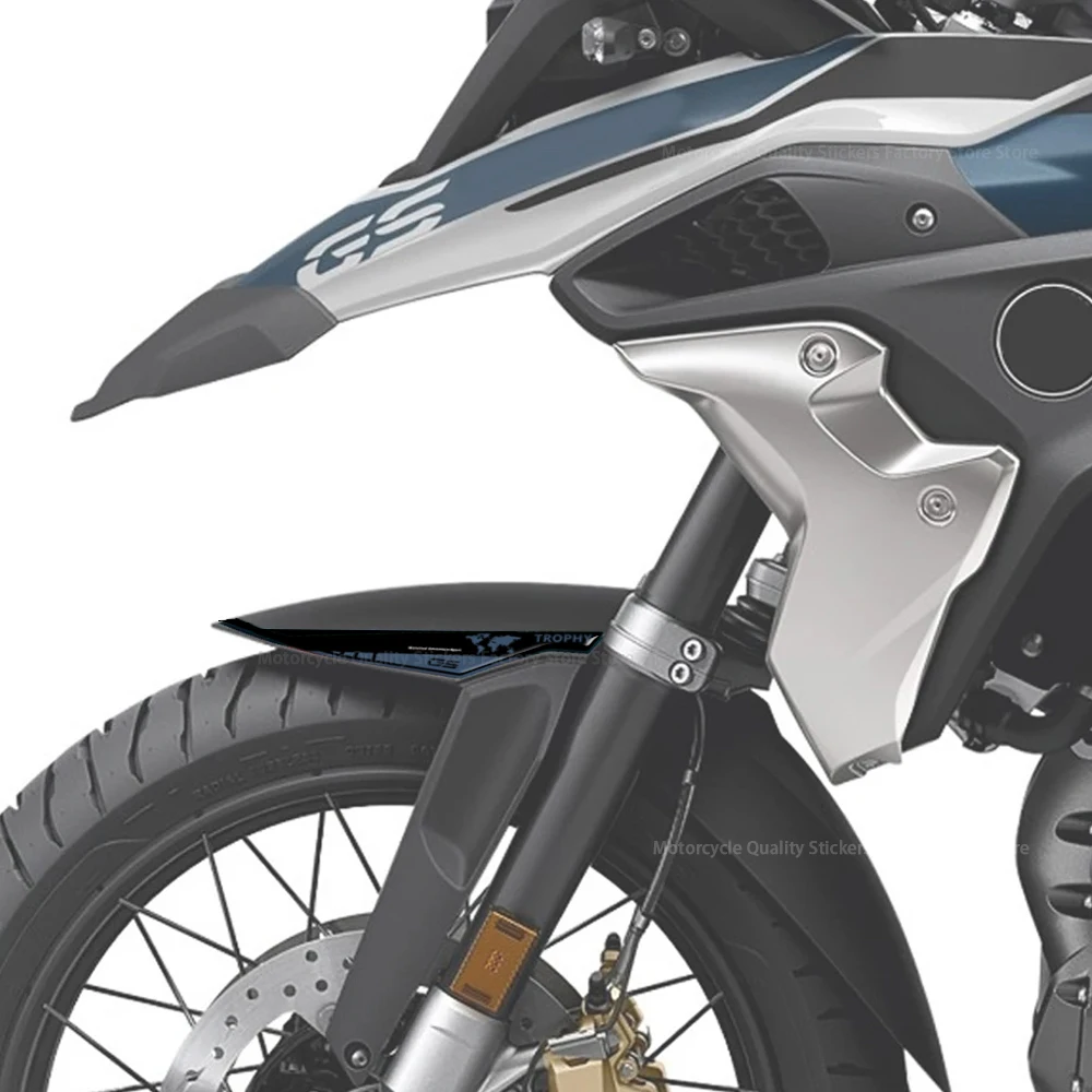 For BMW R1250GS and R 1250 GS  2018 2019 2020 2021 2022 2023 Adventure Trophy GS 3D Gel Fender Protector Sticker Shell Decal