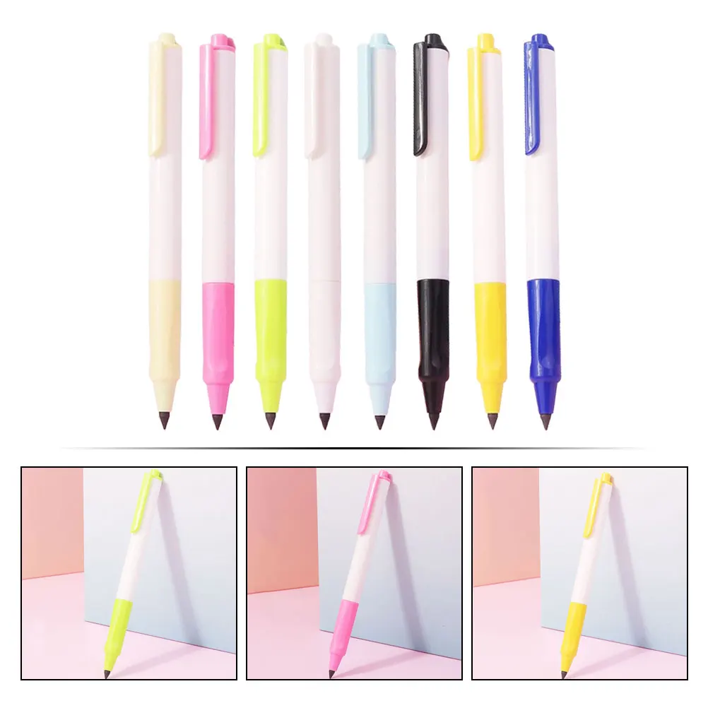 

8 Pcs Pencils Press The Colored Erasable No Sharpen Non- Sharpening Everlasting Inkless Child
