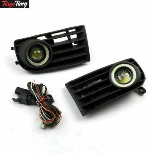 

Front Grilles Angel Eyes Fog Lights Lamps For VW Golf 5 MK5 Rabbit 2003-2009