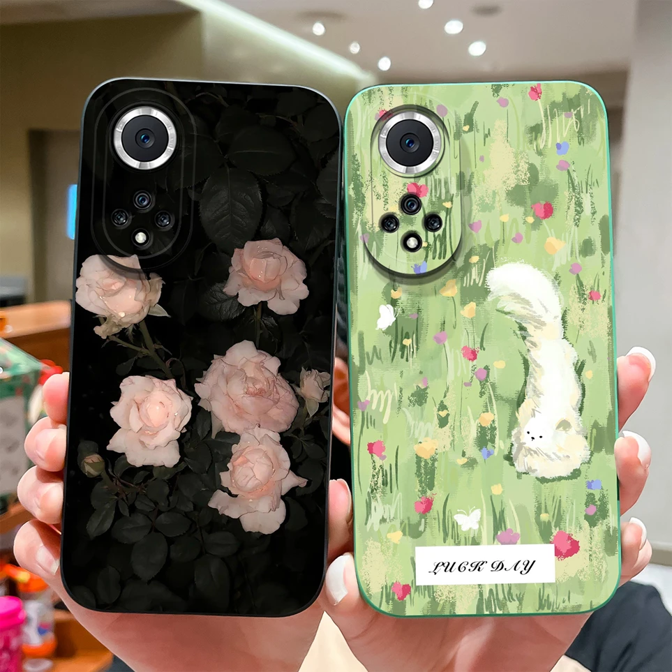 Popular Coque For Huawei Honor 50 50Pro Case Cute Cat Dog Phone Cases Shockproof Soft Back Cover For Honor50 Pro Huawei50 Funda