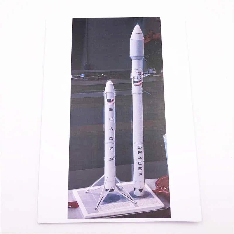 1:100 USA SpaceX Falcon 9 v1.1 Rocket 3D Paper Model Puzzle Student Hand Class DIY Space Papermodel Toy