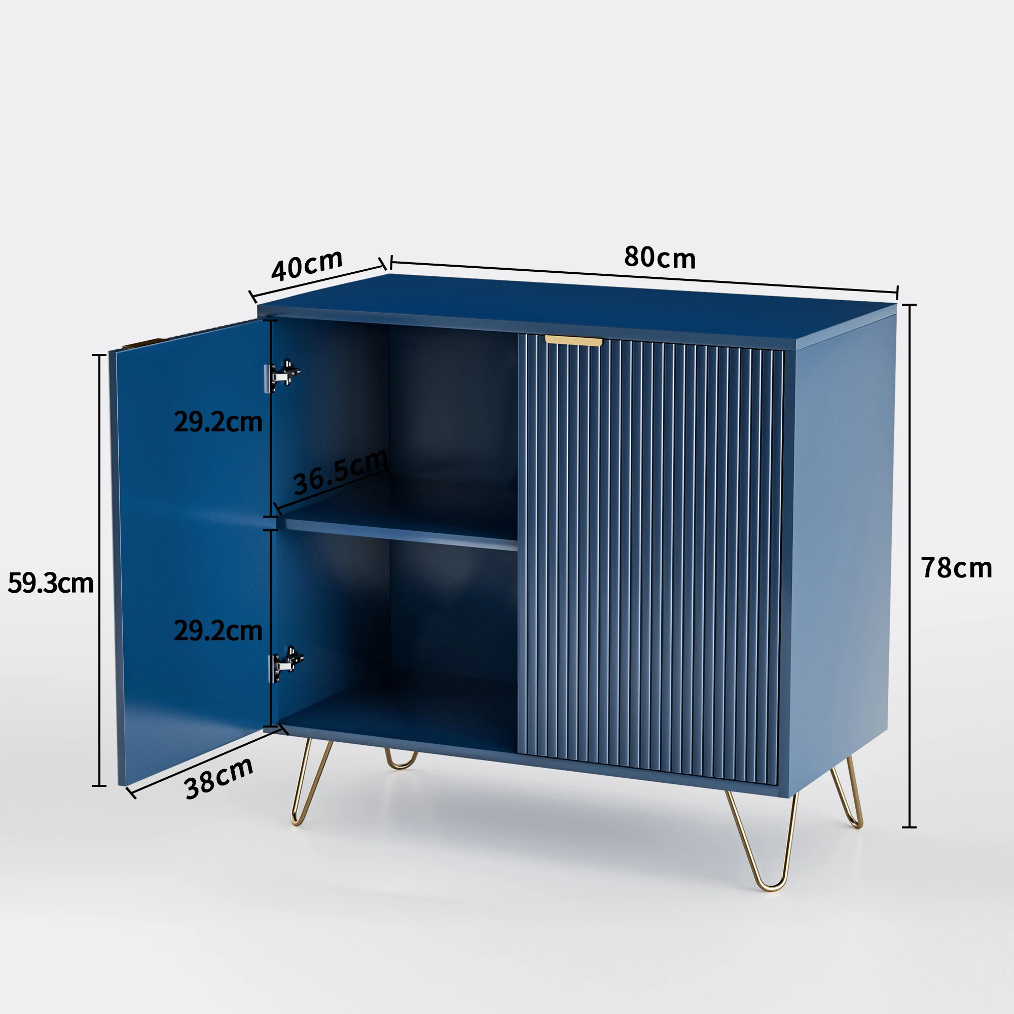 خزانة تخزين غرفة النوم من Anajqaqia، خزانة حديثة بباب مزدوج، 80 × 40 × 78 سم #6