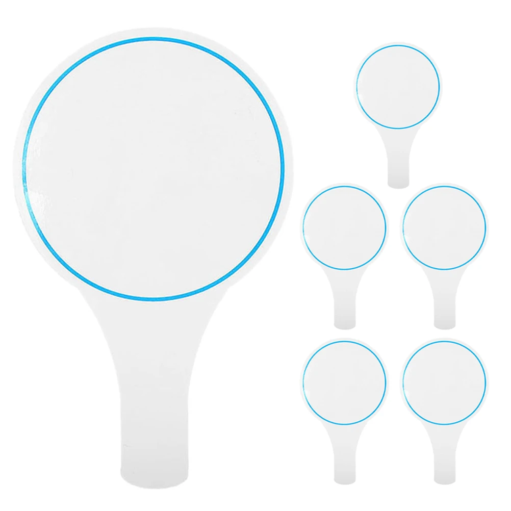 6pcs Portable Dry Erase Blank Handheld Whiteboard For Games Voting Small White Board Judges Students Office Mini Scoreboard Game