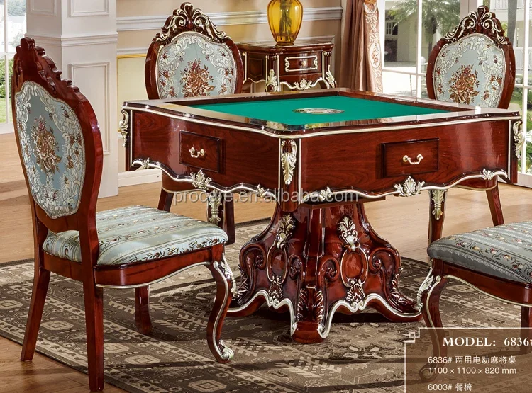 high quality luxury royal dining table and automatic mahjong table