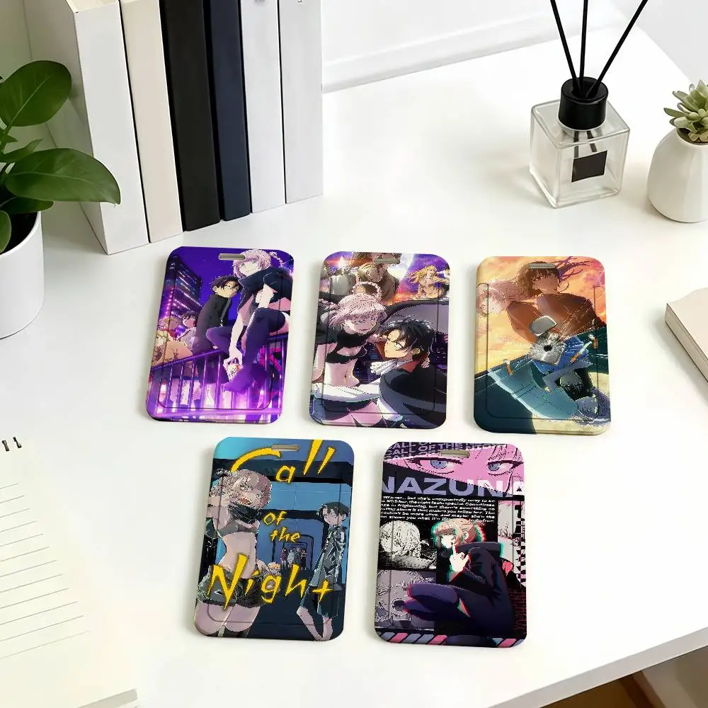 Anime C-Call of the N-Night Card Holder Corporate Business Work Badge Holders Uisex Credit Bus Daily Commute ID Case