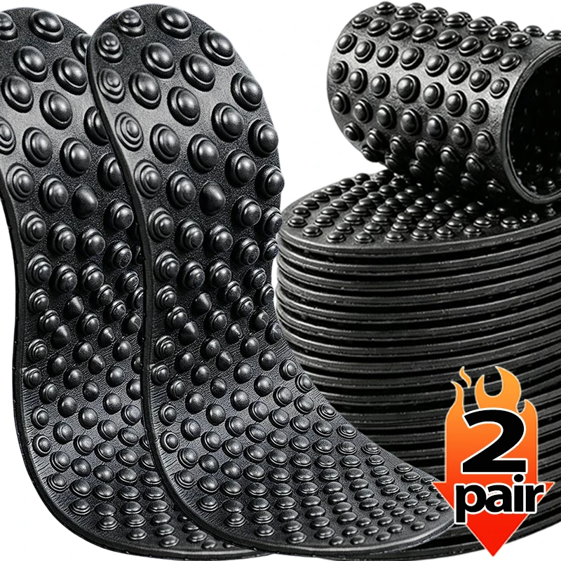 EVA High Polymer Acupressure Insoles 5D Massage Raised Dots Breathable Full Foot Reflexology Pressure Relief Wear Resistant Work