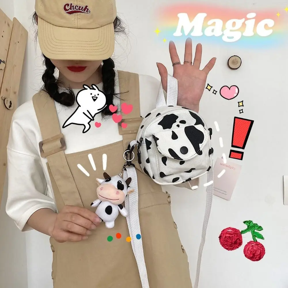

Animal Pattern Cow Pattern Crossbody Bag Niche Design Korean Style Shoulder Bag Nylon Solid Color Small Phone Bag Cosmetic Bag