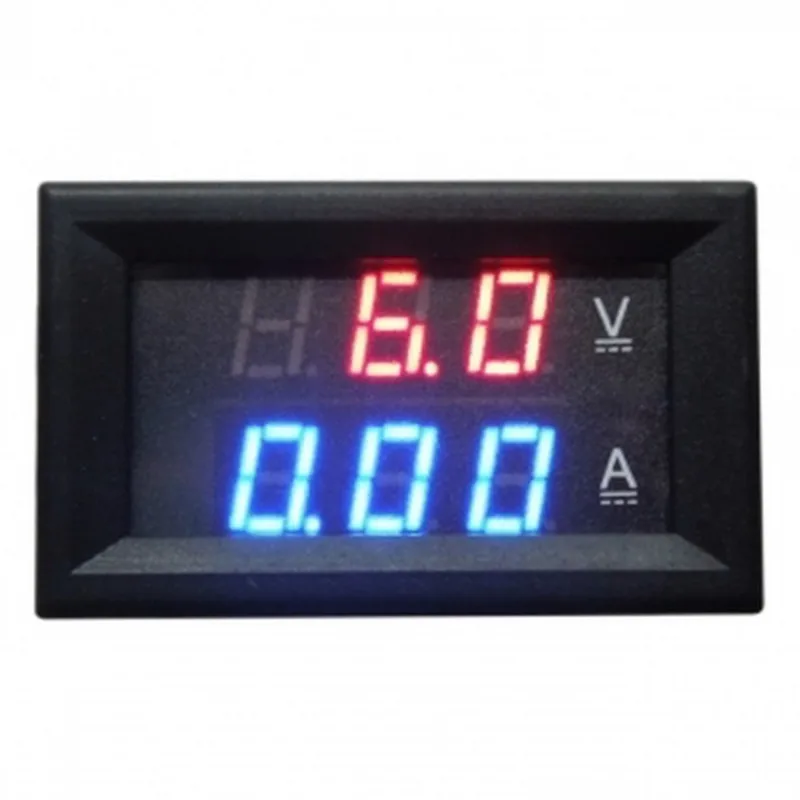 Red Blue Led Dc 0-100v 10a Dual Digital Voltmeter Amperemeter Panel