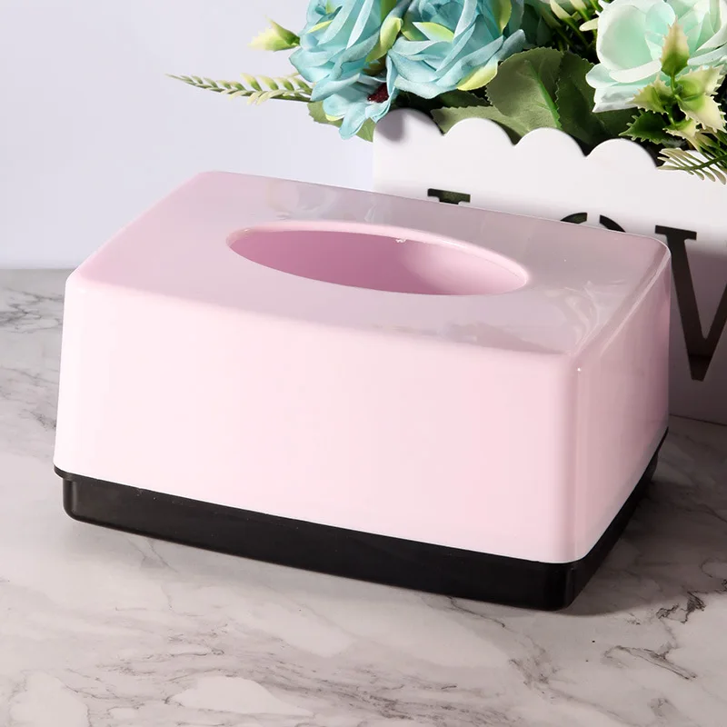 

1pc New Plastic Tissue Holder Household Paper Towel Storage Box Removable Tissue Boxes for Home Bedroom Office Table Decoration