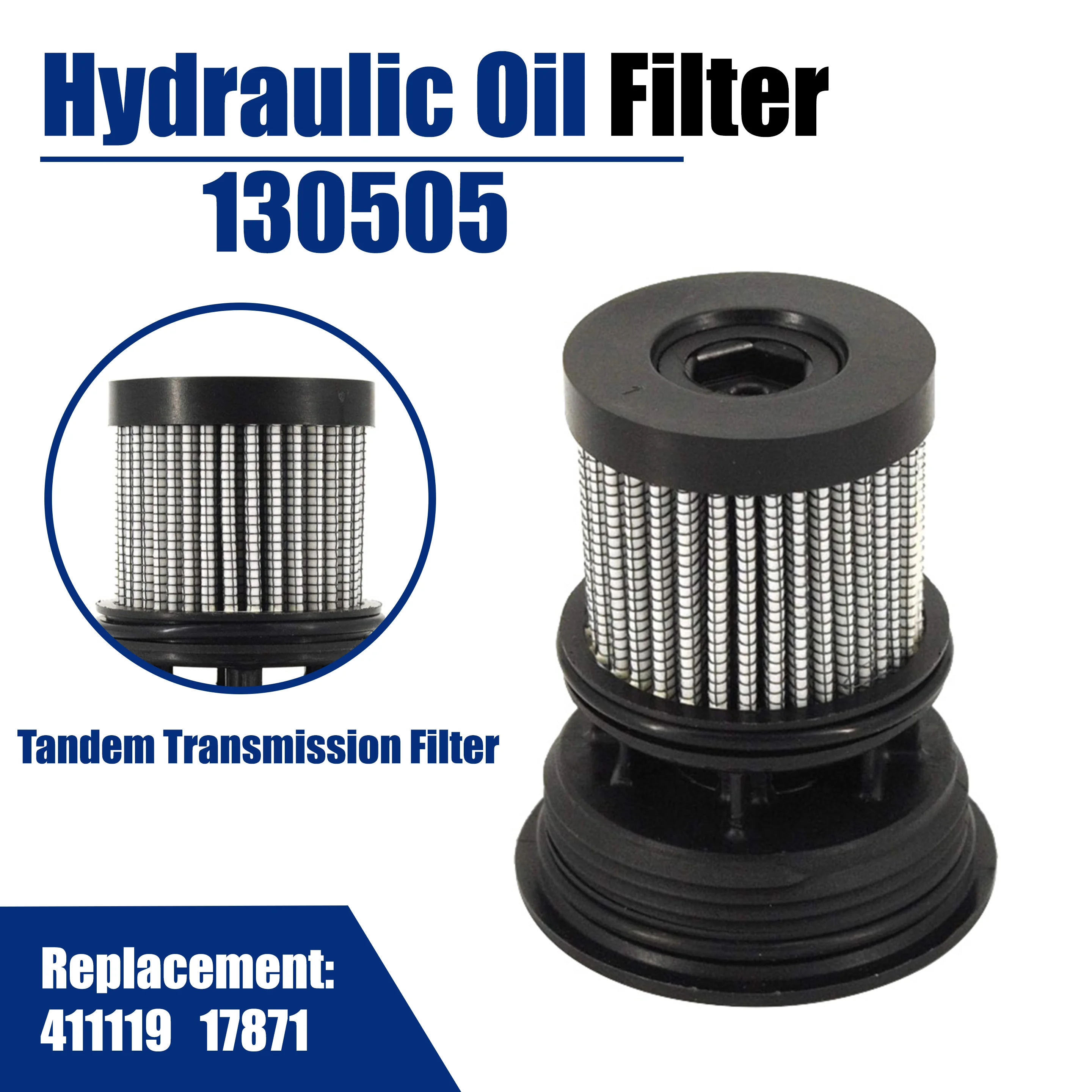 130505 Hydraulic Oil Filter for Grasshopper Mower Tandem Transmission Replace 411119 17871 T6 618T 623T 721T 725T 727T 731T