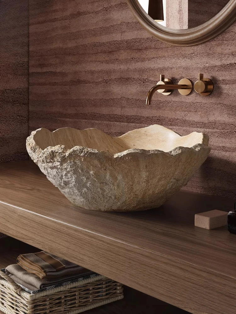 

Умывальник на платформе в средневековом стиле Wabi Sand для отелей и гостиниц, художественный дизайн