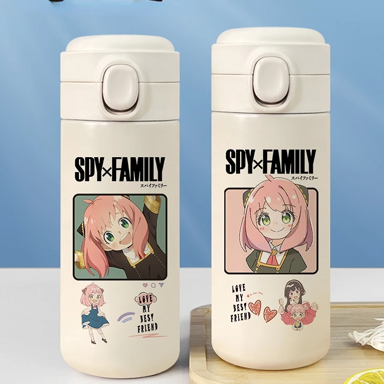 

Stainless Steel MILK COFFEE THERMOS JAPAN ANIME SPY X FAMILY Anya Forger Yor Forger THERMOS Cup