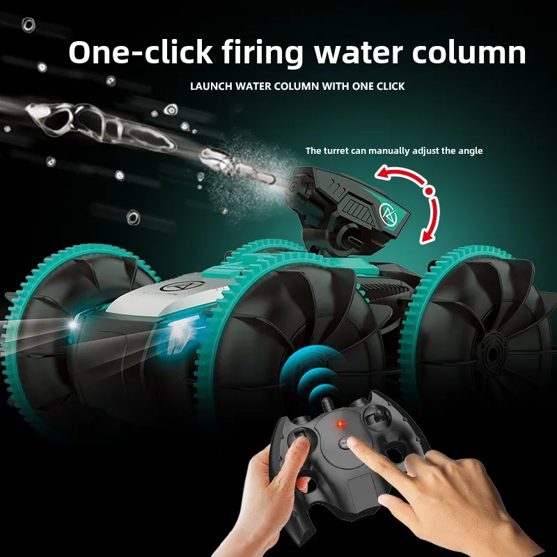 RC Amphibious Car shooting water Gesture Sensing 4WD Off-road Remote Control Vehicle USB Charge Electronic Car Model Pool Toy