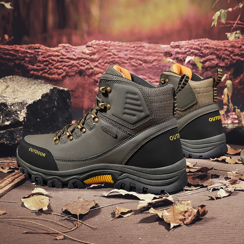 

Новая мужская рабочая обувь большого размера, модные уличные походные мужские ботинки на толстой подошве и повседневная спортивная мужская обувь