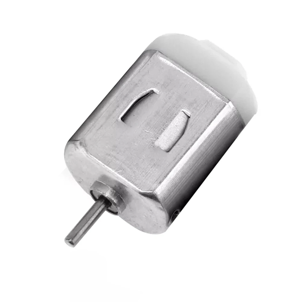 1 Uds 130 pequeño Motor de CC con diámetro de eje de 2mm y engranajes de husillo de conexión de 1 a 6 voltios y motores de propósito de hélices
