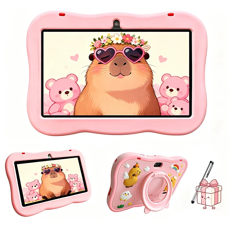 2026 New 7 Inch Cartoon Pattern Kids' tablets Octa Core 4GB RAM 64GB ROM 6000mAh Learning Education Games Tablet Children's Gift