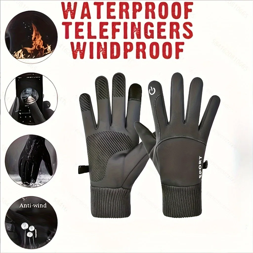 Winter wasserdichte Herren handschuhe wind dichte Sport fischerei Touchscreen fahren Motorrad Ski rutsch feste warme Fahrrad Frauen handschuhe