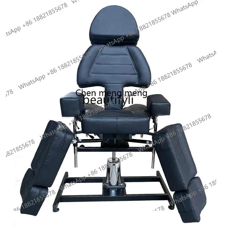 S7486 ss シングルスプリットレッグタトゥーカウチ多機能調整可能タトゥーチェアフェイシャルベッド油圧リフティングタトゥーアイブロウリクライニング