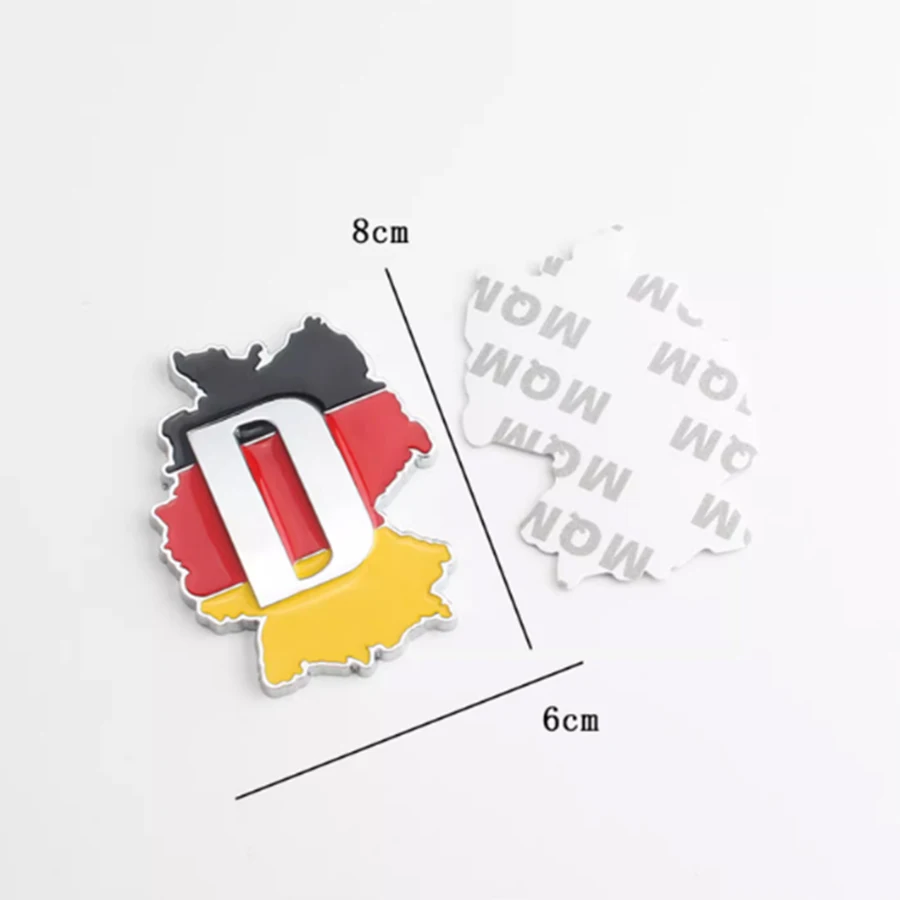 YAQUICKA 3D Metal Germany Flag Emblem Front Hood Grill Grille Badge For Audi Mercedes for porsche BMW Volkswagen etc Car Styling