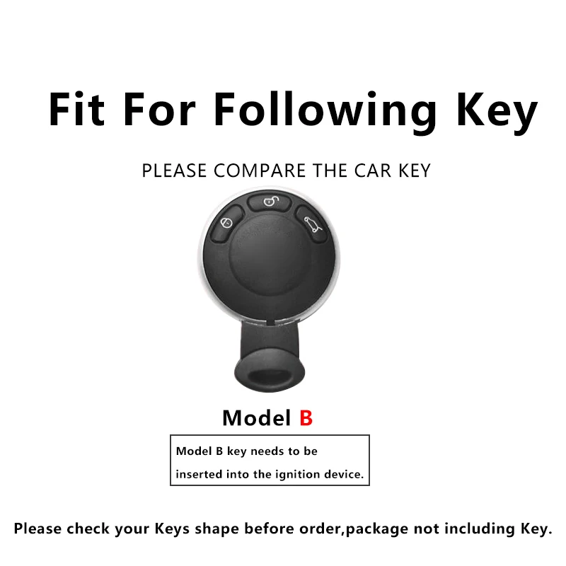Leder-Autoschlüsseletui für Mini Cooper R56 Countryman Clubman One R57 R58 Cabrio R60 R61 2007–2014 Schlüsselanhänger-Abdeckung, Fob-Zubehör – Detail 1