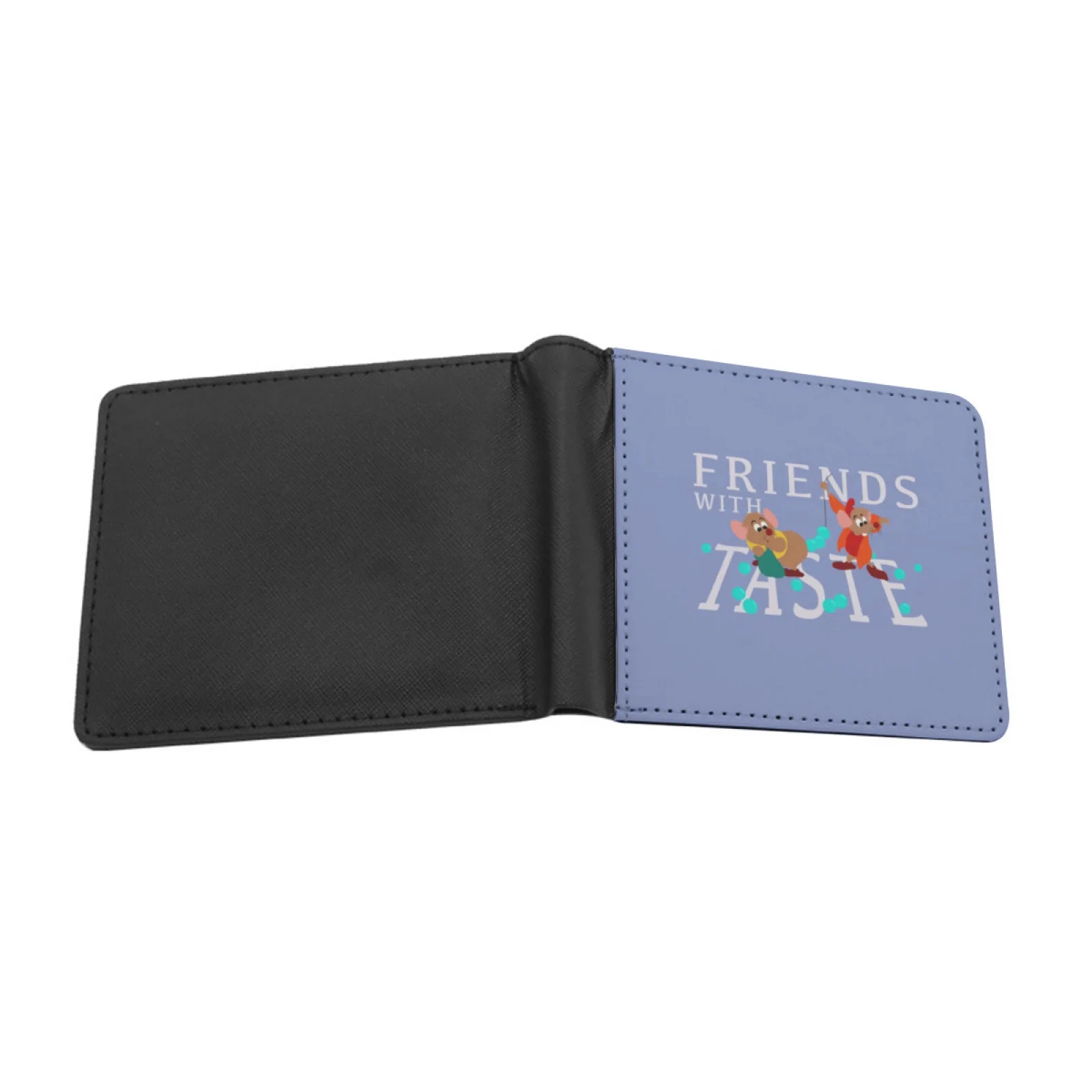 Friends With Taste Personalized Men's Leather Wallet Credit Card Pouch Purse Friends Princess Jacques Gus Gus Gus Jacque And