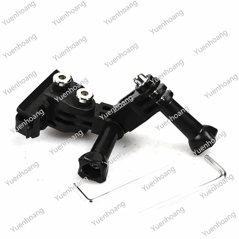 1PC Side Rail Mount For GoPro Hero1/2/3/4/5/6 Action Camera Multi‑Angle Adjustable Holder Compatible with FAST Helmet 20mm Rails
