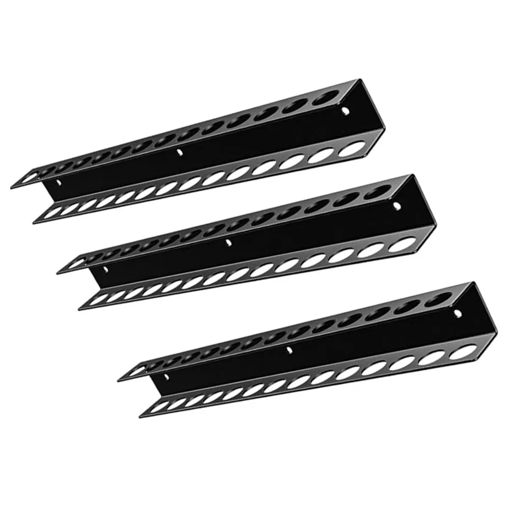 Carbon Steel Wall Mounted Tool Rack Set of 3 with 3 Hole Size Categories Designed for Practical Hand Tool Storage in Workspaces