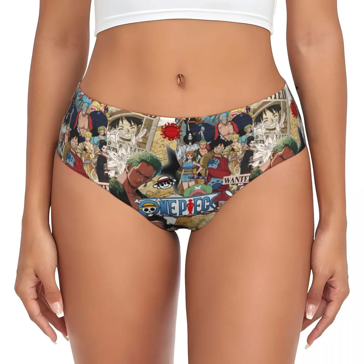 Custom One P-Pieces Zoro Cartoon Briefs Underwear Womens