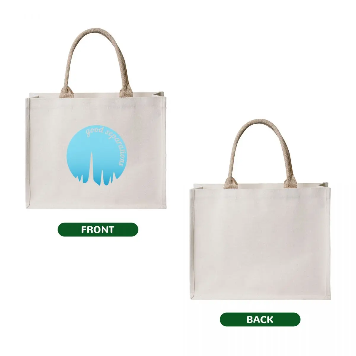 Good Separations - Ombre Blue Cutout Tote Bag canvas shopping bag custom tote bag the tote shopper bags