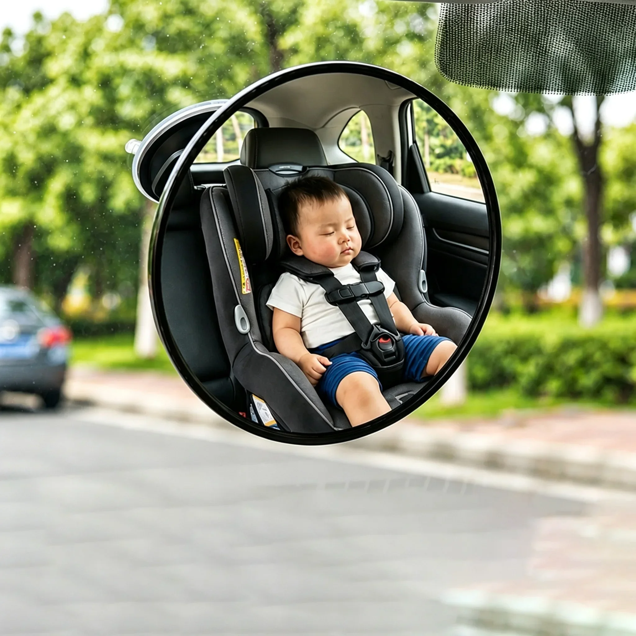 360 Degree Rotatable HD Blind Spot Mirror Suction Cup Round Car Rearview Auxiliary Mirror Auto Reversing Safety Accessories