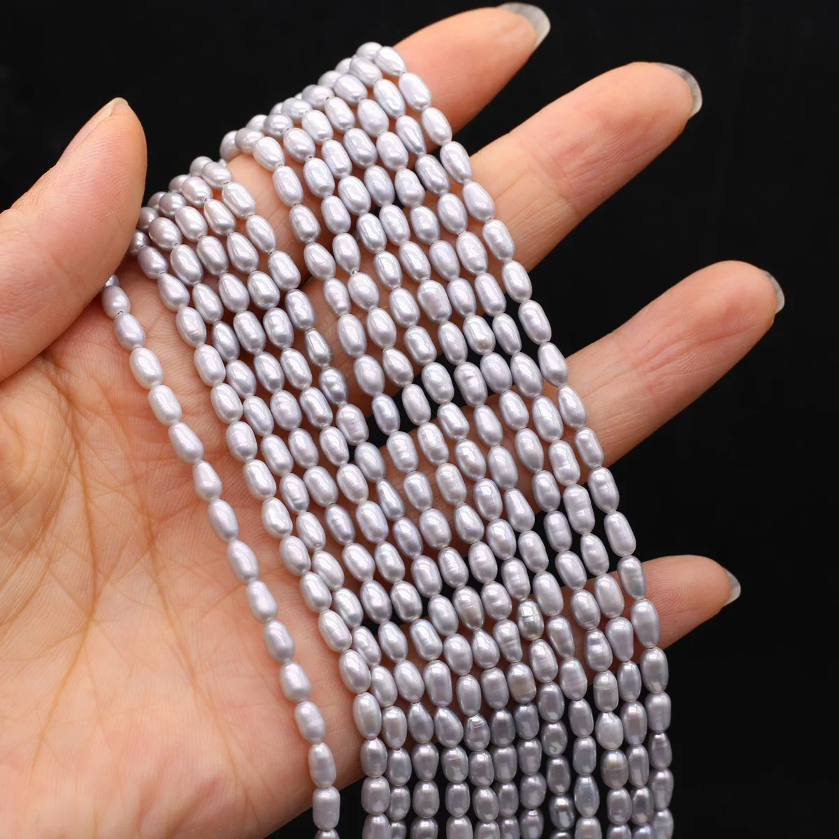 

Natural Freshwater Pearl Grey Isolation Pearl 3-4mm For Jewelry Making DIY Bracelet Earrings Necklace Accessory