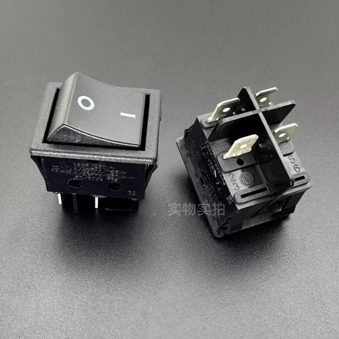 Original authentic Taiwan Rongfeng RF-1004 boat switch, 4-pin 2-position black 16A 250VAC