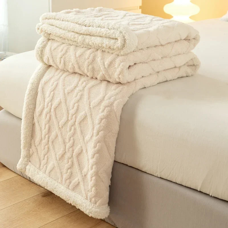 

Flannel Double-sided Blanket, Soft Warm Polyester 100% for Winter, 100x150 150x200 200x230