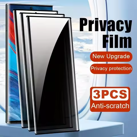 3Packs Full Cover Tempered Glass Privacy Screen Protector for Samsung S25 S24 Ultra Plus S23 S22 S21 Plus S24 S23 FE Glass