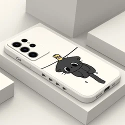 Sun Cat Phone Case For Samsung Galaxy S25 S24 S23 S22 S21 S20 S10 S10E Ultra Plus FE Note 20 Ultra 10 Plus Cover