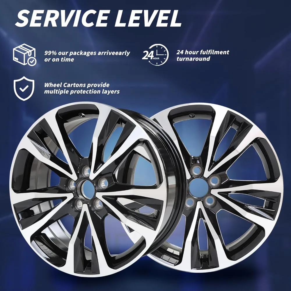 Обработанные черные колесные диски 17x7, подходят для Toyota Corolla 2017 2018 2019, обработанные черные OEM дизайнерские колеса 17, одиночная замена