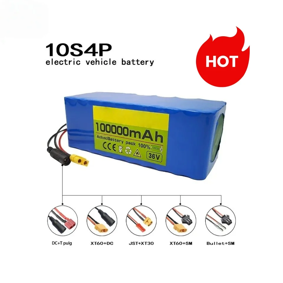 

Для 36 В 10S4P 100 Ач 100000 мАч 18650 литий-ионный аккумулятор 42 В оригинальный аккумулятор высокой мощности встроенный - защита BMS