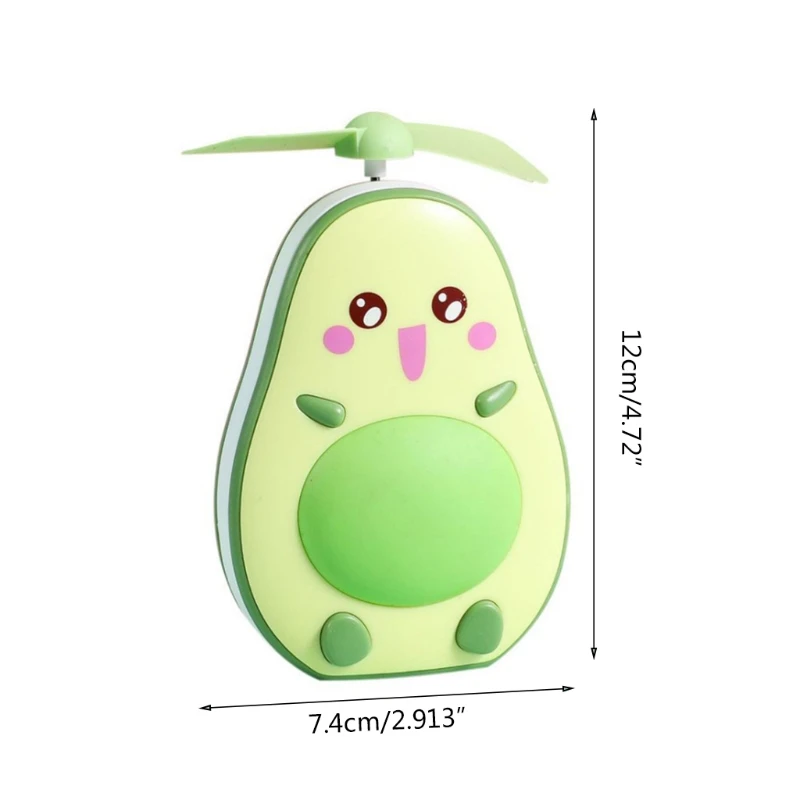 멋진 램프 USB 미니 아보카도 팬 전기 휴대용 보류 작은 팬 독창성 드롭 배송